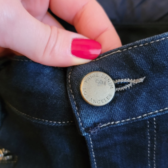 Paige Edgemont Jeans - Dark Blue Skinny Jeans - Picture 12 of 14